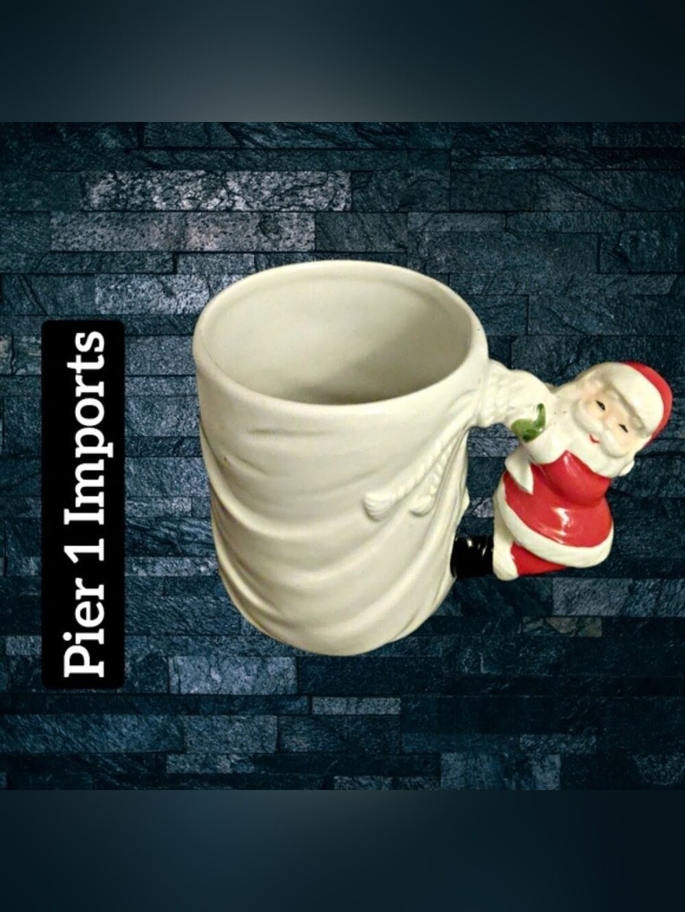 Pier 1 Imports ~ Christmas Santa Cup